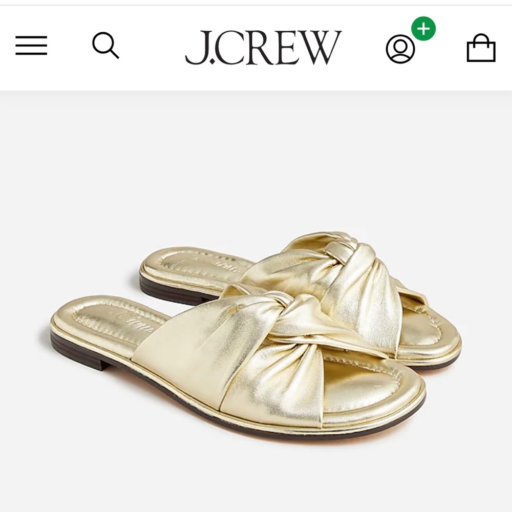 Like New! Gold JCrew Slides ❤️